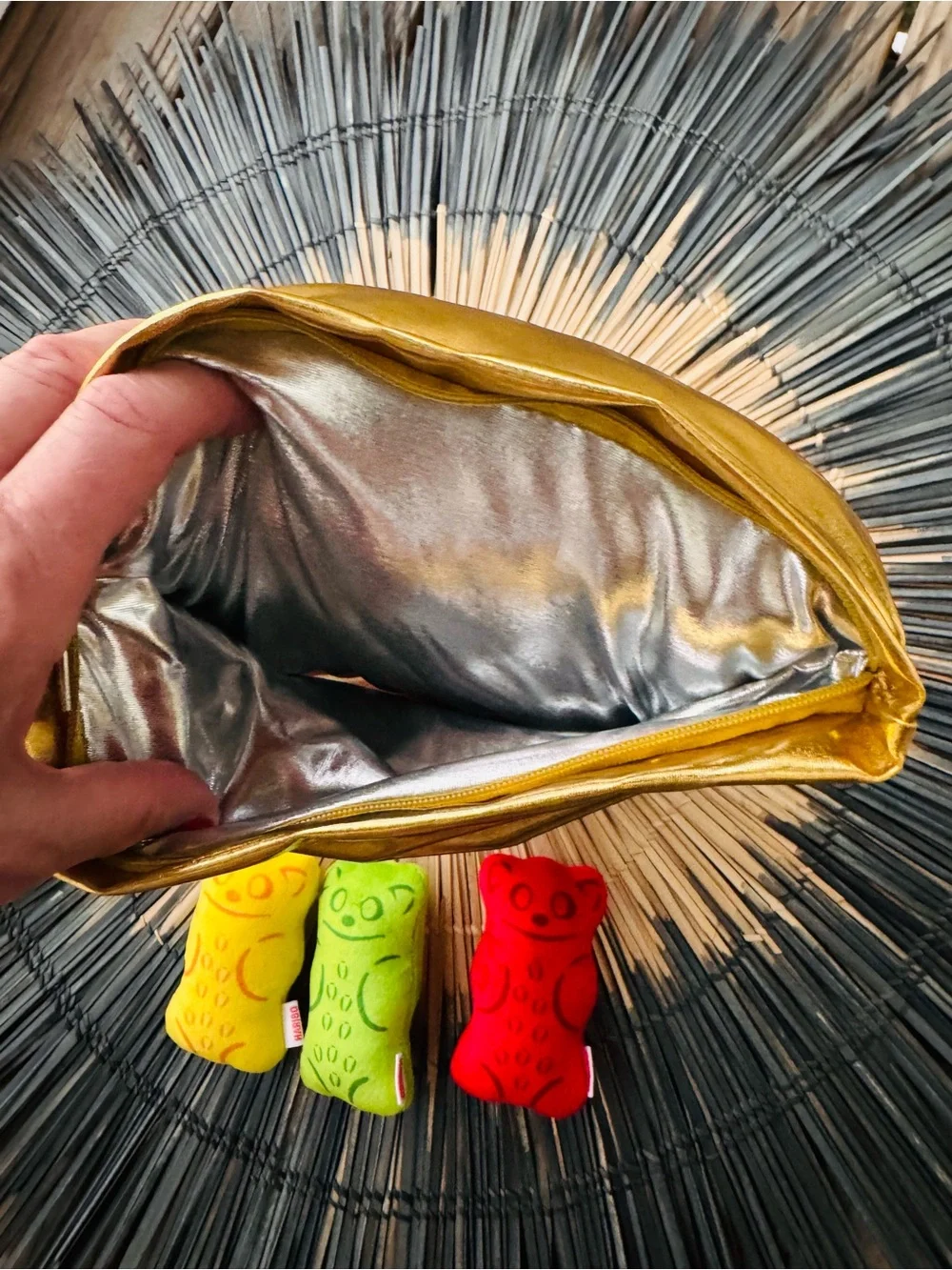 Iscream x Haribo Goldbears Gummy Bear Pillow Plush Bag